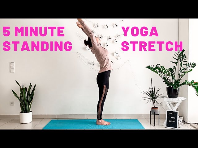 5 MIN STANDING MORNING YOGA STRETCH | Yoga without mat | Yoga with Uliana class=