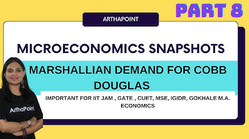 Marshallian Demand for Cobb Douglas | CUET PG Economics | MA Economics Entrance | IIT JAM Economics
