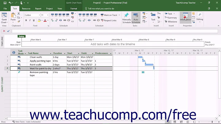 Project 2016 Tutorial Linking Tasks Microsoft Training