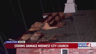 Storm damage in Midwest City Resimi