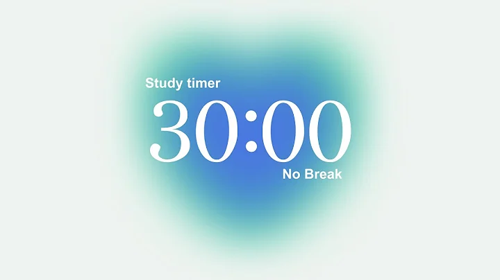 30-Min Blue-Green Aura Focus Timer | No Breaks, No Music | Deep Productivity ⏳✨