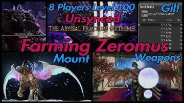 FFXIV: Farming Zeromus Unsynced - 8 Level 100s Skipping Meteors (The Abyssal Fracture Extreme)