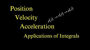 How to Connect Position, Velocity, and Acceleration for Motion Along A Line | Integral Applications