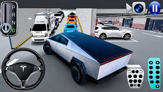 CYBERTRUCK STUCK in Underground Parking! 😱 Can We Escape? | 3D Car Driving Class screenshot 2