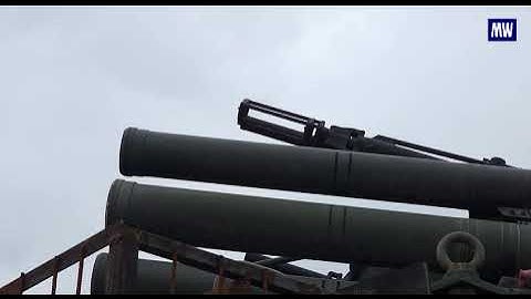 Armed vechile deploying bombs continuosly on enemy 