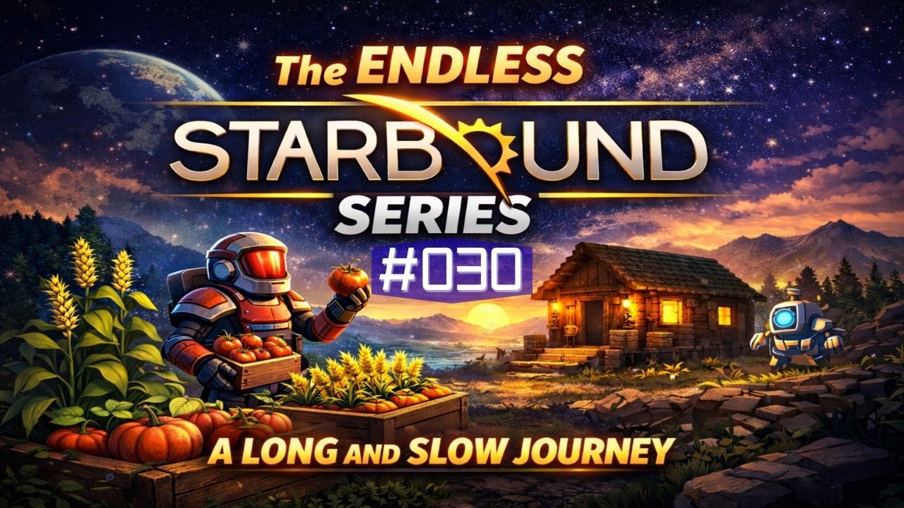 Starbound Endless Series - Ep. 030 | Mining Fuel on the Moon and Running for My Life