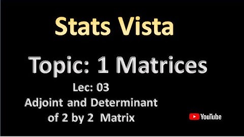 Determinant and adjoint of two by two matrix