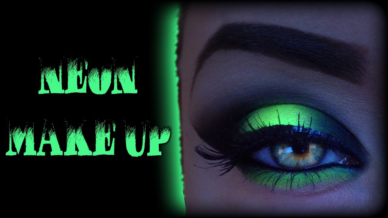 Neon Smoky Eyes Cyber Rave Make Up Tutorial YouTube