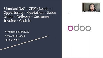 Simulasi Order to Cash (O2C)  dan CRM pada Odoo 16