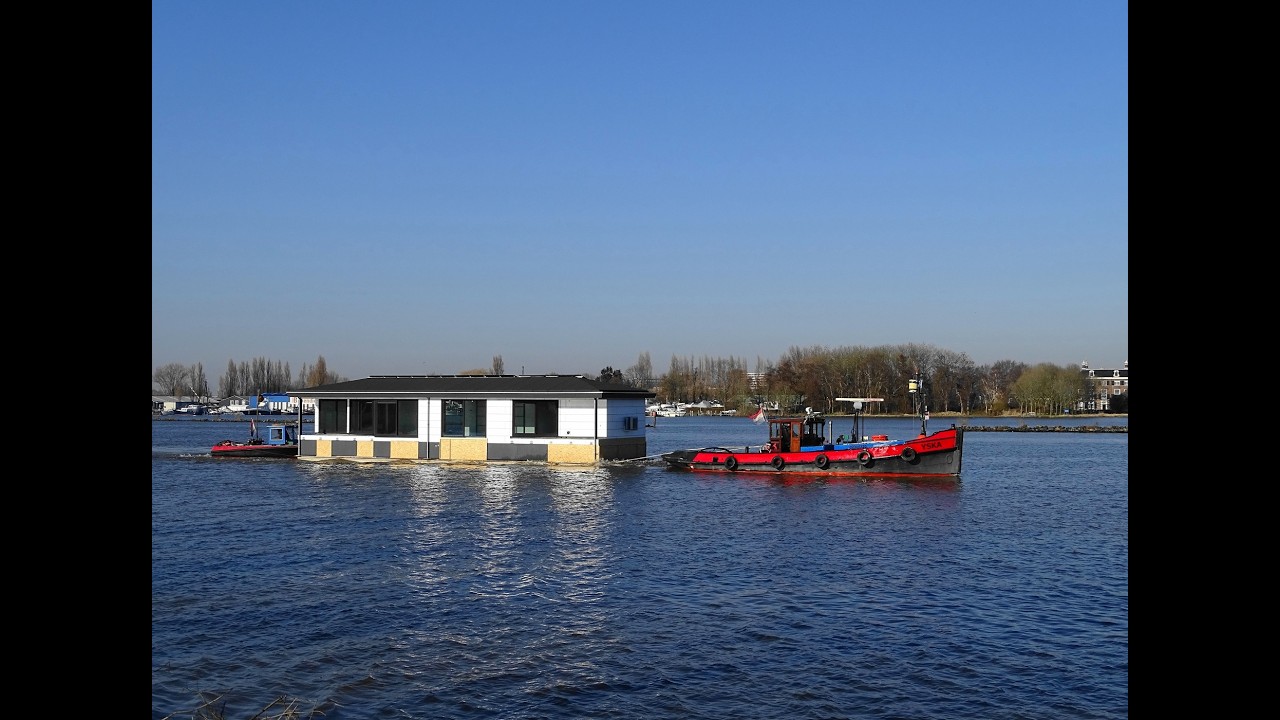 Woonboottransport in Amsterdam (09) / foto en film