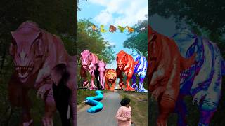 Big dinosaur chase T-rex chasingpart -1193#shorts #dinosaur#youtube#dinosaurs #superman#ddininner🐯🦣🦖