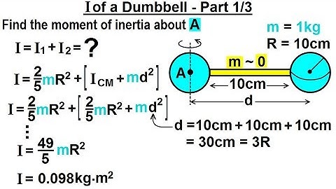 Physics - Test Your Knowledge: Moment of Inertia (10 of 24) I=? of a Dumbbell: Part 1/3