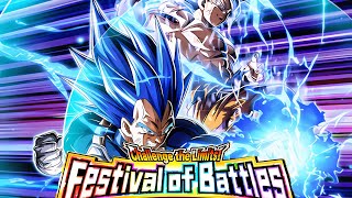 HOW STRONG IS LR STR EVOLUTION BLUE VEGETA IN THE FESTIVAL OF BATTLES? (DBZ: DOKKAN BATTLE)