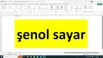 EXCEL ÇALIŞMA SAYFASI İSİMLERİNİ HÜCRELERE NASIL YAZDIRIRSINIZ?