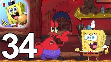 SpongeBob Get Cooking - The Salty Spitoon Level 11 - 20 Gameplay Walkthrough Part 34 (iOS Android)