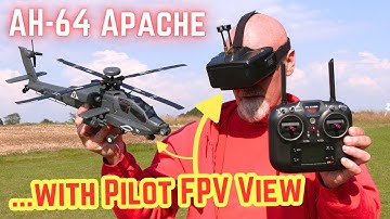PILOT VIEW ! AH-64 Apache RC Helicopter with FIRST PERSON ONBOARD VIEW (FPV) ! FLIGHT TEST - PART 2
