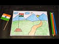 Indian Flag Nature Scenery Drawing | Simple Drawing for Students | Step by Step