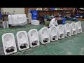 Mass Production Process of Automatic Bidet Toilet. All-in-One Toilet Seat Manufacturing Factory