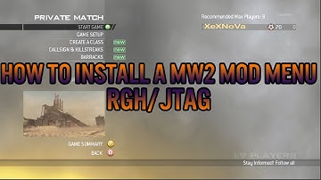 How to install a MW2 Mod menu RGH/JTAG