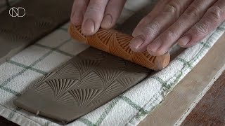 무늬 밀대로 만드는 도자기 그릇 : Making a ceramic plate with Texture roller [ONDO STUDIO]