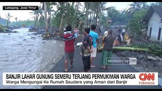 Sembilan Rumah Warga Diterjang Banjir Lahar Gunung Semeru