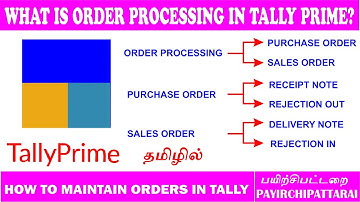 order processing in tally prime | order processing in tally erp 9 in tamil | payirchipattarai