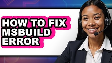 How to Fix Msbuild Error - Step by Step