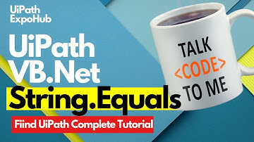UiPath VB.Net String.Equals Use Case