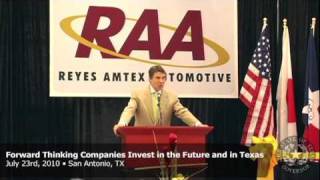 Gov. Perry: Forward Thinking Companies Invest in the Future and in Texas
