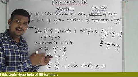 Intermediate 2nd Year IIB Hyperbola Important 4 Marks Questions with Solutions ||