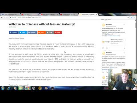 NiceHash Free Transfers To Coinbase !