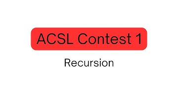 ACSL Contest 1: Recursion