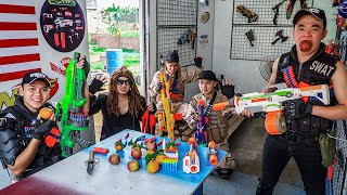 LTT Game Nerf War : Patrol Police Warriors SEAL X Nerf Guns Fight Sneaking Criminals Rocket Crazy