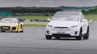 Tesla model X vs Audi R8 race Jeremy Clarkson  - The Grand Tour