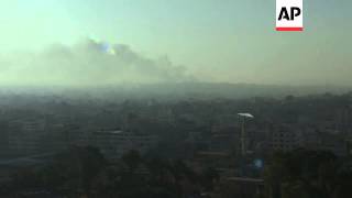 Sounds of combat echo across skyline, smoke plumes as strikes hit Gaza City