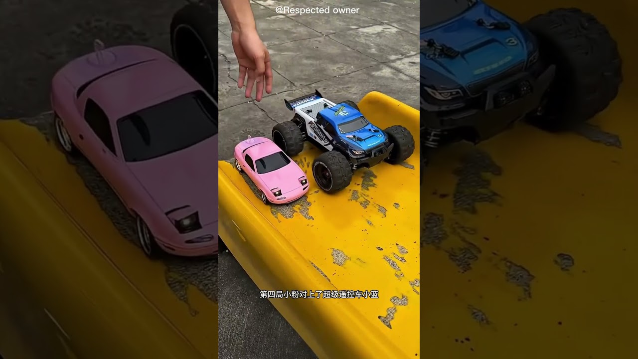 Pink RC Car vs Super Cars 🔥 Ultimate Slide Challenge | Kaun Hai Real King? 🚗💨 #shortsvideo #race