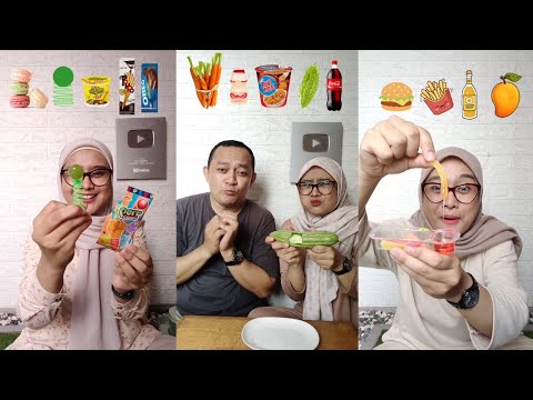 Kumpulan Makan Permen, Es Krim & Challenge Makan Sesuai Gambar 🥕🍔🍟🥭