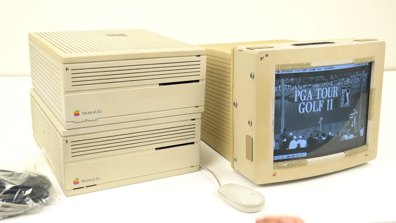 Macintosh IIci running Sim City and PGA Tour II - YouTube