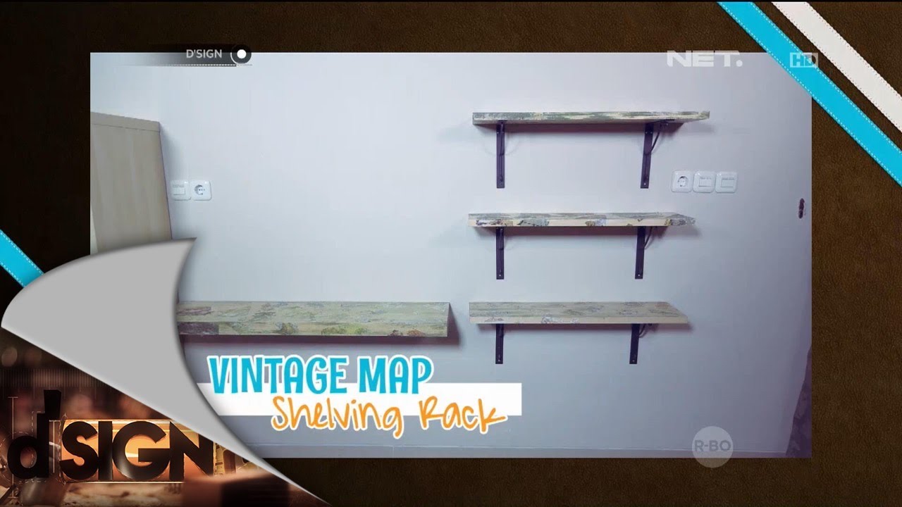 DIY Vintage Map Shelving Rack dSIGN YouTube