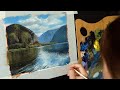 Масляная живопись для начинающих. Рисуем пейзаж  #6 Oil painting art tutorial