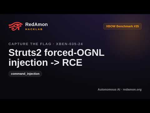 How AI Hacks Apache Struts2 for RCE (OGNL Injection Explained) | RedAmon HackLab