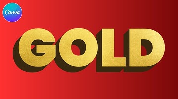 The Easiest Way to Create 3D Gold Text Effect Canva Typography Design