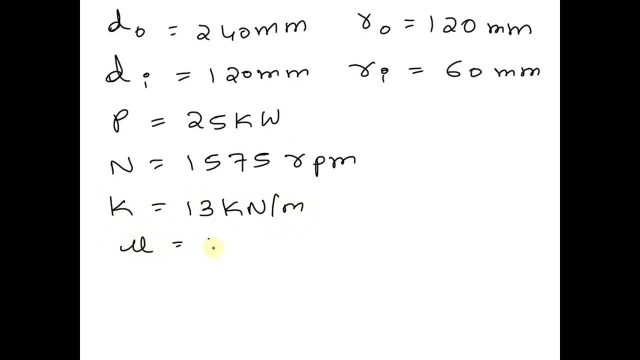 2. A plate clutch has three discs on the driving shaft and two discs on the driven shaft, providing…