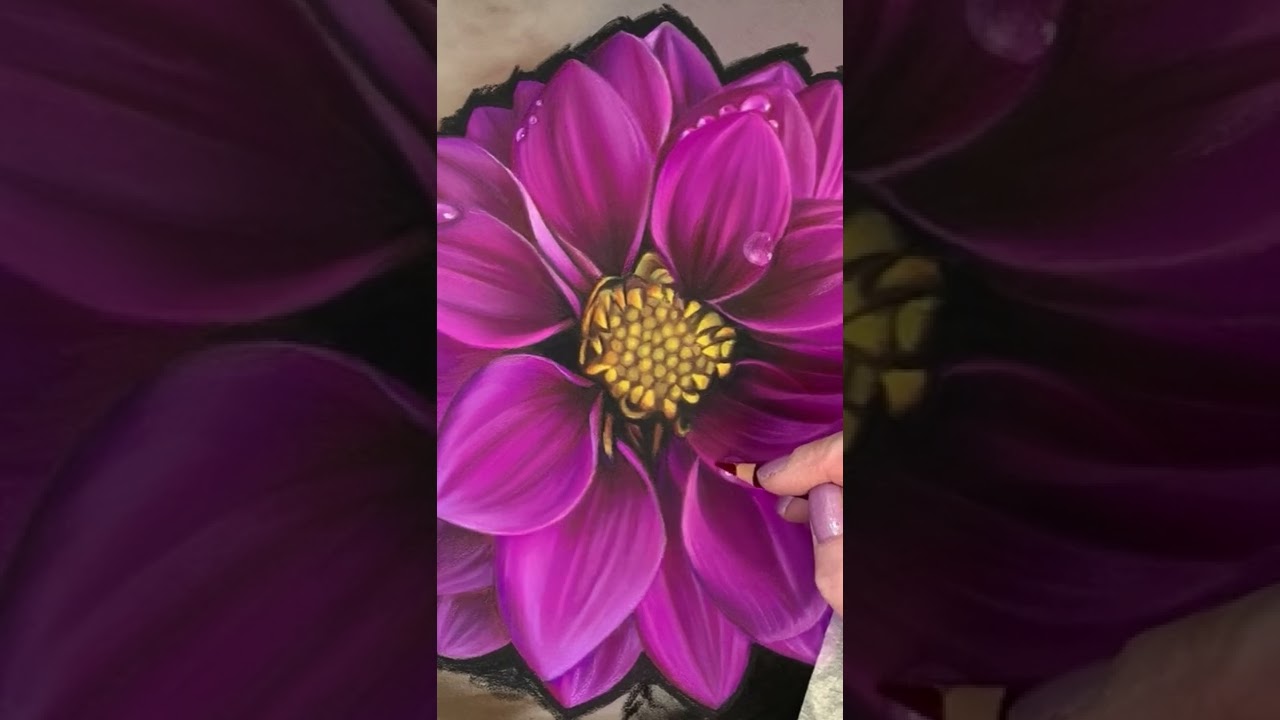 Painting Drops with Coloured Pencils on Pastels!