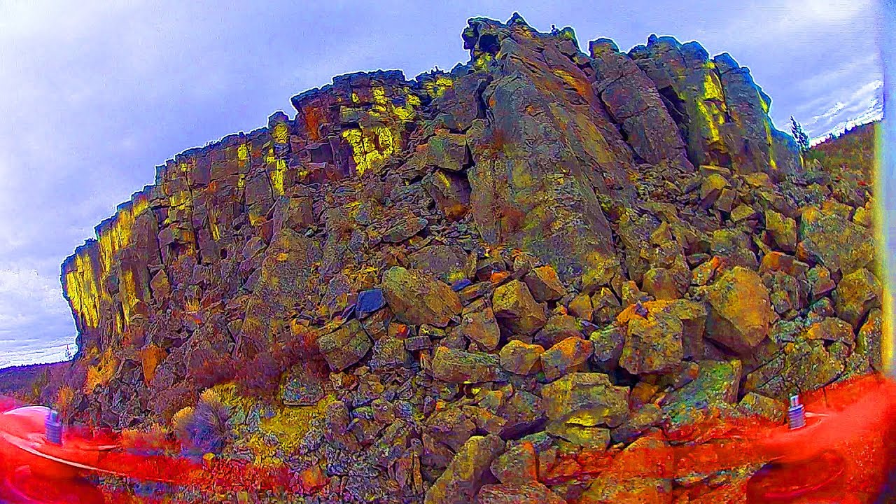 Learning to fly FPV drone cliff diving in central Oregon YouTube