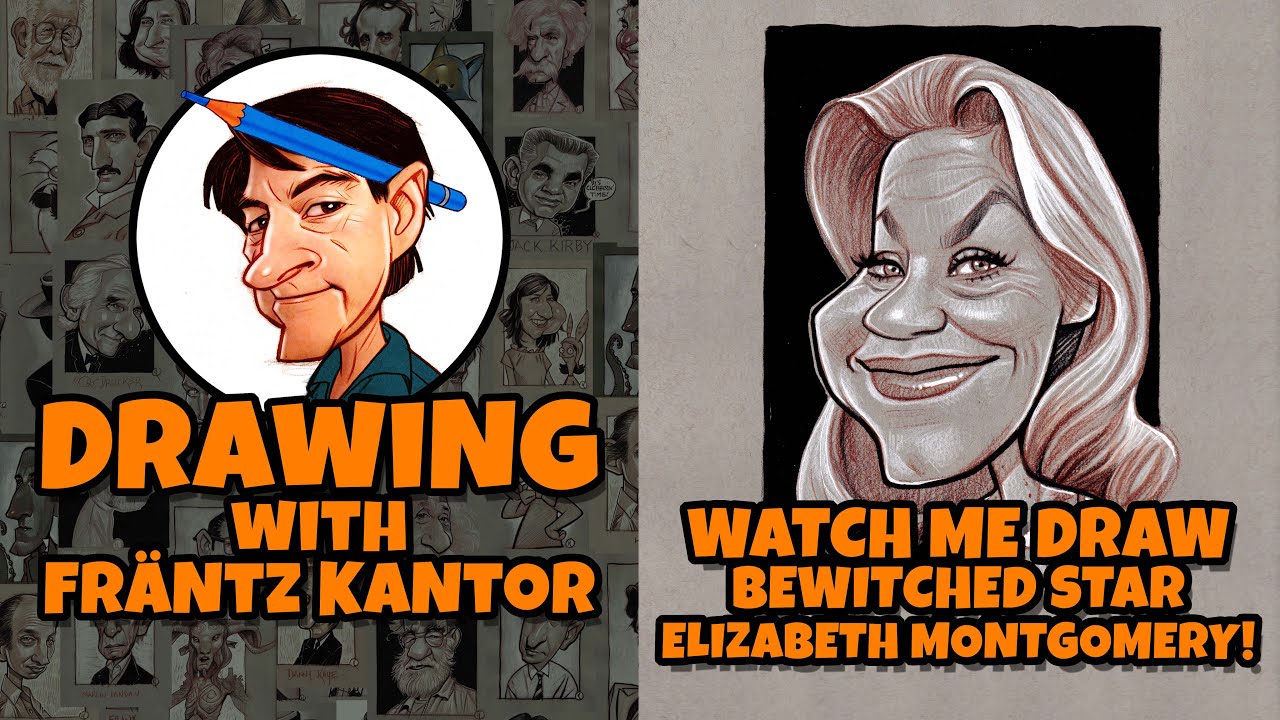 Frantz Kantor Draws Actor  Elizabeth Montgomery star of Bewitched!