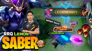 RRQ Lemon Saber 1 Combo Instant Kill | Saber Gameplay By PAK ASEP aka RRQ Lemon - Mobile Legend