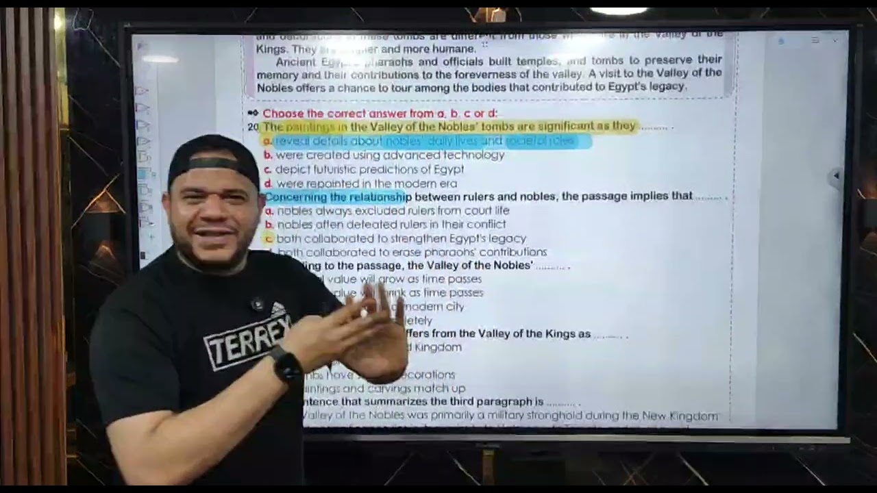 نموذج اجابة امتحان الانجليزي دور أول ٢٠٢٥ - الصف الثالث الثانوي