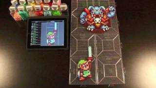 Link vs. Ganon Perler Bead Sprite Design using Bead It! HD on the iPad Link vs. Ganon Perler Bead Sprite Design using Bead It! HD on the iPad