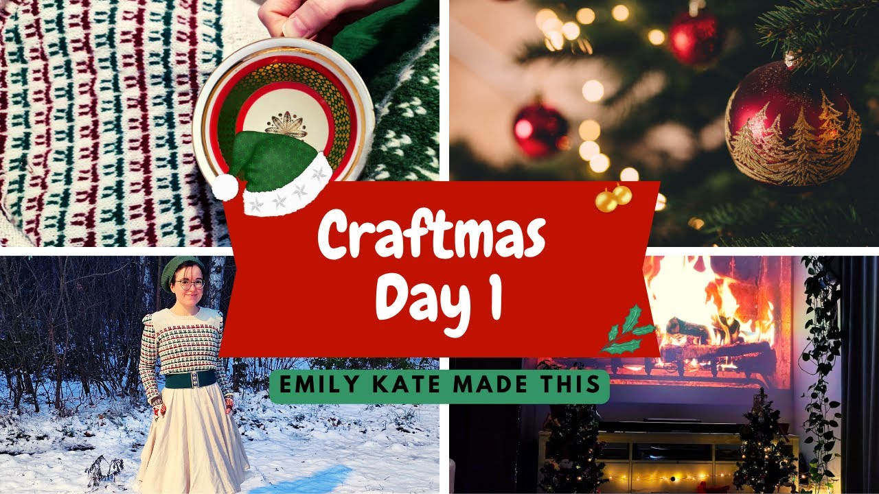 Craftmas No. 1 - The Vintage Festive Bunny Ear Jumper is Finished!! (and a new vintage cast on!) 🎄🎄